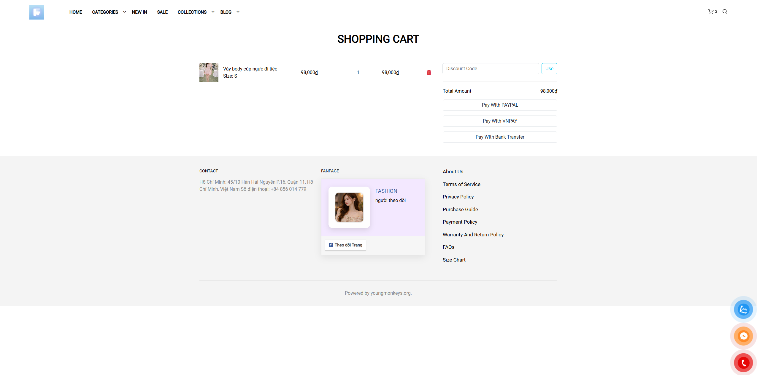 Bước 3 - Kiểm tra giỏ hàng